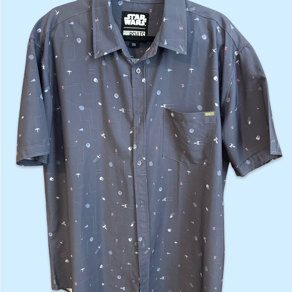 RSVLTS Star Wars Charcoal Button Down Shirt